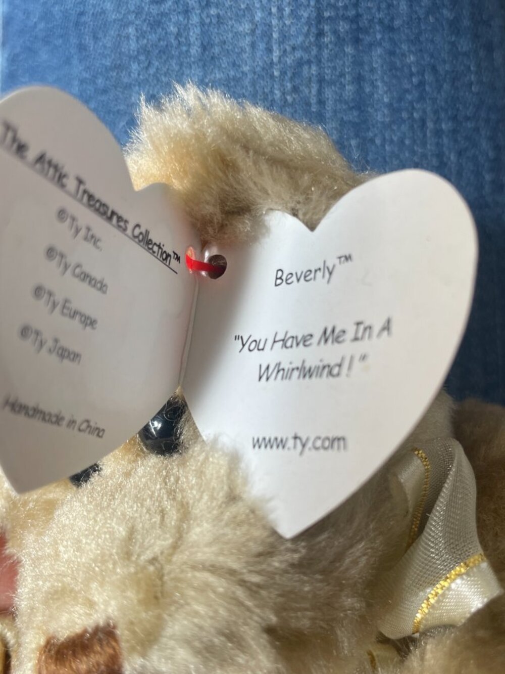 Ty Beenie Baby Beverly the Bear from the Ty Attic Treasures Collection - Picture 2 of 8
